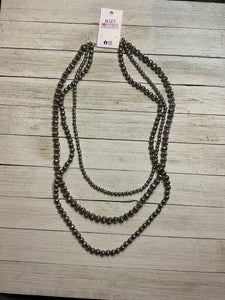 Fluted Navajo Pearl Multi Stranded Necklace