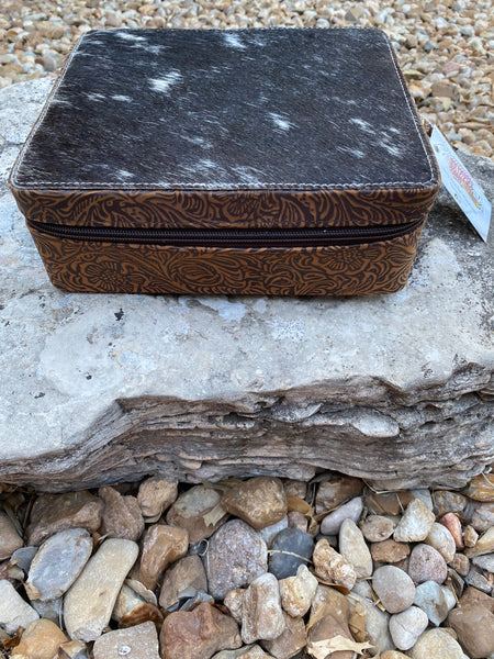 Large Jewelry Box - Brown Tooled