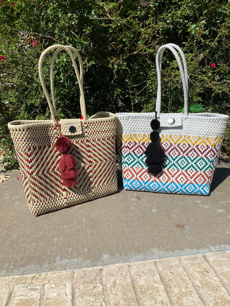 Emmanuel St. Lucia Hand Woven Tote with Clasp