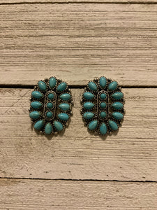 Saratoga Springs Turquoise Concho Earrings