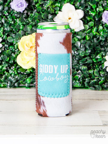 Giddy Up Cowboy Slim Can Cooler